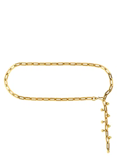 Etro Adjustable Chain Link Belt With Gold Finish In Gold