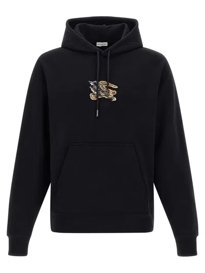 Burberry Simon Hoodie With Front Pocket And Hood In Black