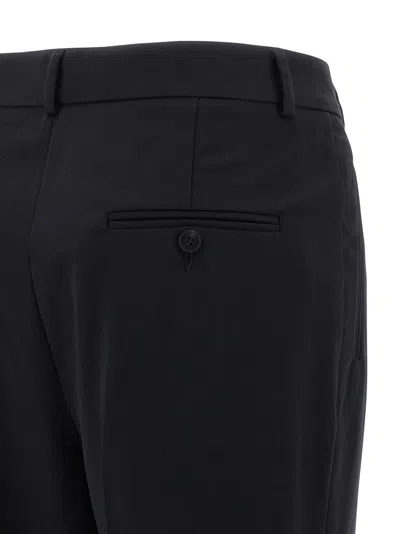 Alberto Biani Tailored Trousers With Cuffed Hem And Pleats In Black