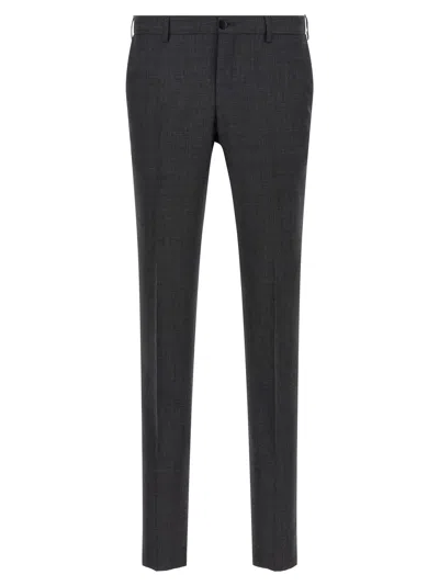 Pal Zileri Single-breasted Suit Jacket Featuring Flap Pockets In Gray