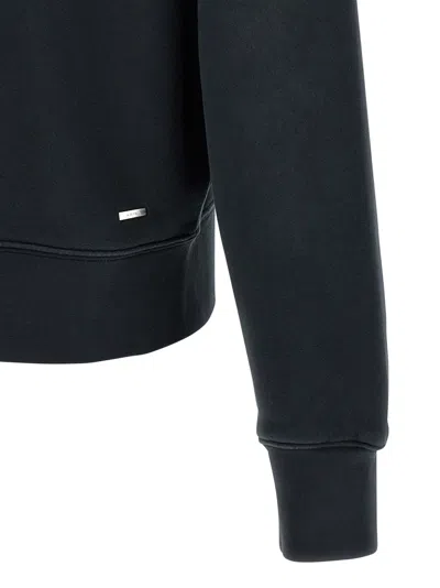 Amiri Felpa In Cotone Ardesia  Uomo In Black