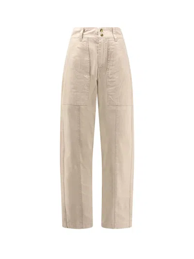 Isabel Marant Étoile Pantaloni Kiana In Denim In Neutral