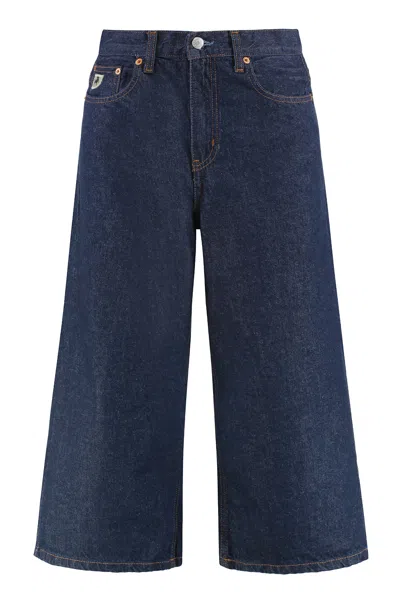 Lois Pipe Cropped Jeans In Blue
