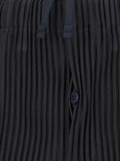 Issey Miyake Ns Coke Gray Compleat Pleated Knitted Trousers In Black