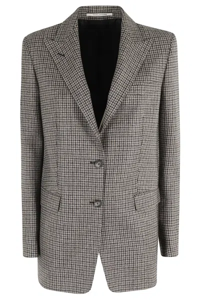 Antonelli Houndstooth-pattern Blazer In Brown