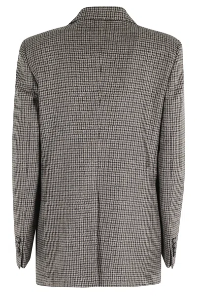 Antonelli Houndstooth-pattern Blazer In Brown