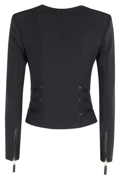 Elisabetta Franchi Elisbetta Franchi Black Zipped Jacket In Black