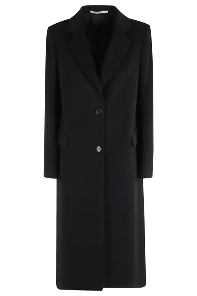 Tagliatore Single-breasted Wool Coat In Black