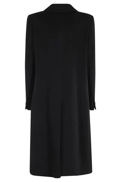 Tagliatore Single-breasted Wool Coat In Black