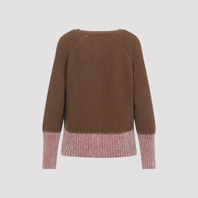 Marni Cardigan With "color Block" Pattern In Brown