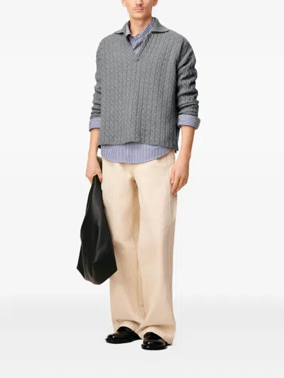 Ami Alexandre Mattiussi Prada Black Nappa Leather Reversible Bomber Jacket In Gray