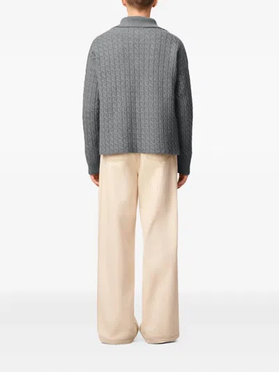 Ami Alexandre Mattiussi Prada Black Nappa Leather Reversible Bomber Jacket In Gray