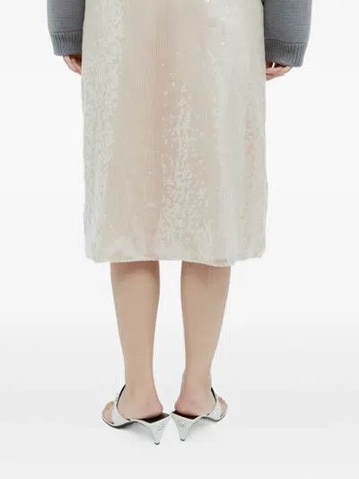 Gucci Women Sequin-embroidered Tulle Skirt In White | ModeSens