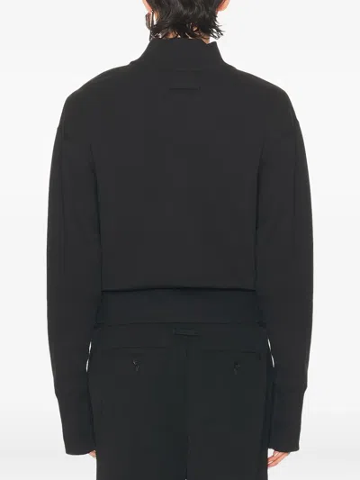 Jean Paul Gaultier Cropped Crew Neck In Black