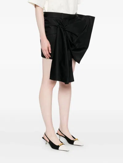 N°21 Mini Skirt With Bow In Black