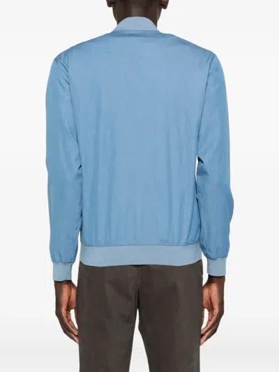 Kiton Zip-front Bomber Jacket In Blue