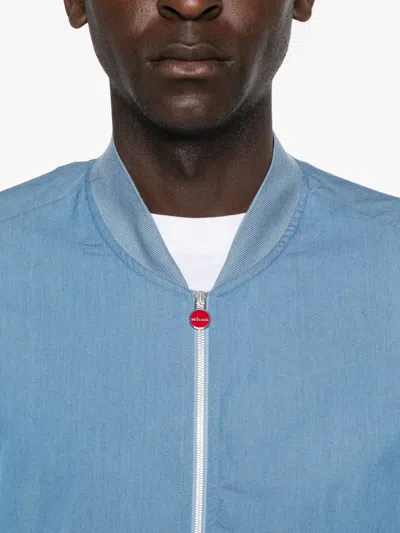 Kiton Zip-front Bomber Jacket In Blue