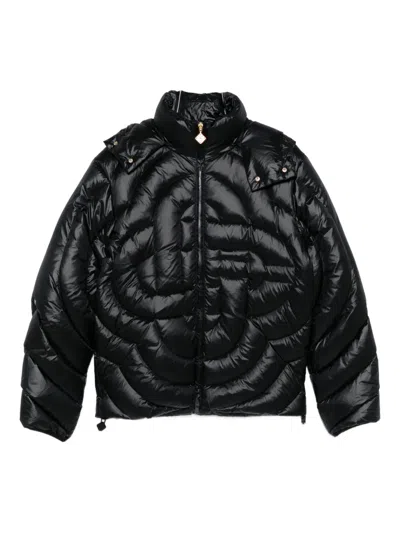 Casablanca Mens Black Monogram Regular-fit Shell-down Jacket In Black