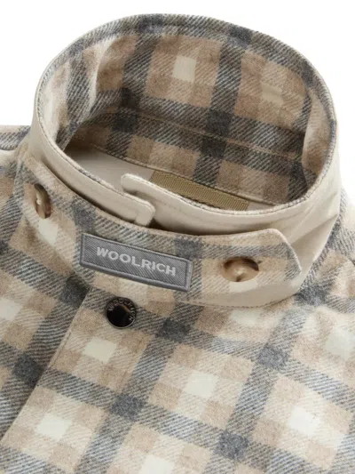 Woolrich Plaid Pattern Jacket Featuring Chest Pockets In Animal Print