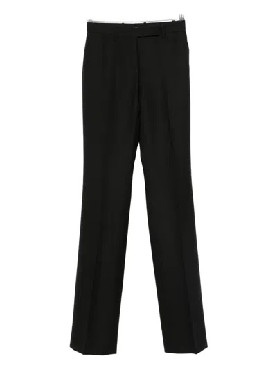 Tom Ford Sharp Herringbone Tailored Straight Leg Trousers In Black