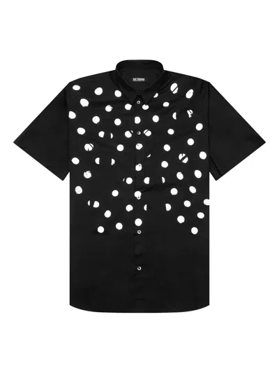 Raf Simons Polka-dot Print Shirt In Black