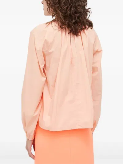 Drykorn Pleated-details Blouse In Orange