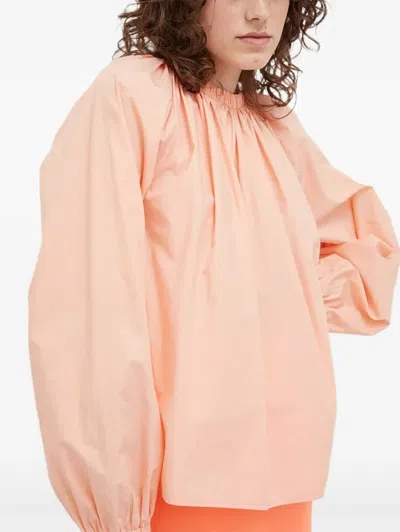 Drykorn Pleated-details Blouse In Orange