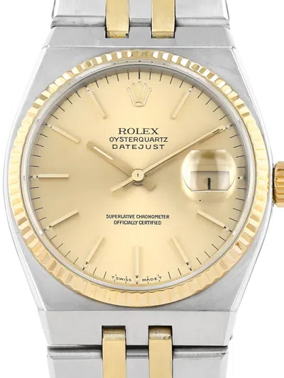 Pre-owned Rolex 1978 Oysterquartz Datejust 36mm In Gold