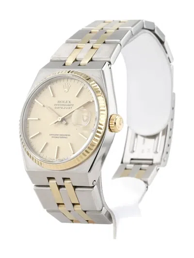 Pre-owned Rolex 1978 Oysterquartz Datejust 36mm In Gold