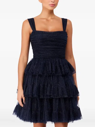 Jenny Packham Fall From Grace Mini Dress In Blue