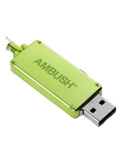 Ambush Usb Rectangle Necklace In Green