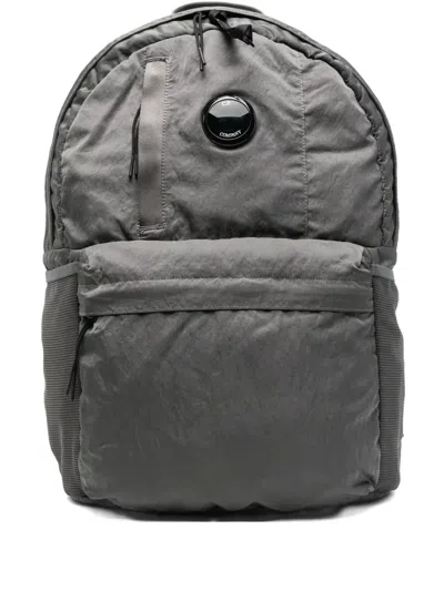 C.p. Company C.p.company Backpack With Lens Detail In Gray