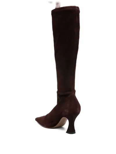 Neous 80mm Knee-high Suede Boots In Brown