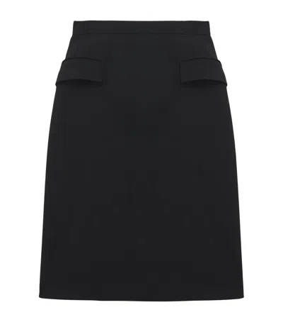 Alexander Mcqueen Alexander Mc Queen Wool Mini Skirt In Black
