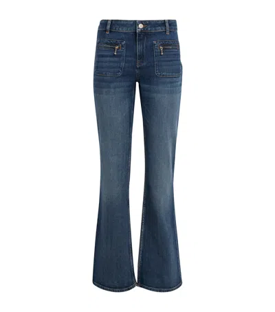 Maje Stretch Denim Bootcut Jeans In Blue