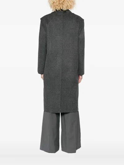 Weekend Max Mara Double-breasted Wool Coat In Gray
