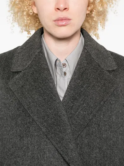 Weekend Max Mara Double-breasted Wool Coat In Gray