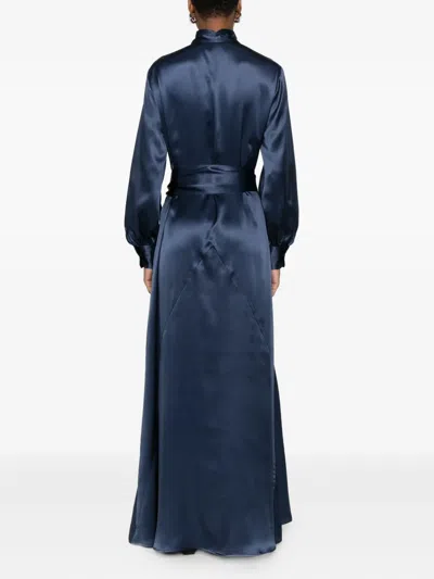 Kiton Panelled Maxi Dress In Blue