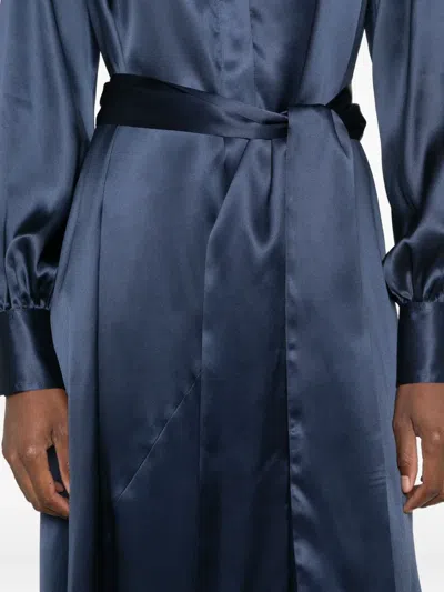 Kiton Panelled Maxi Dress In Blue