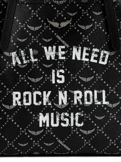 Zadig & Voltaire Z Monogram Rock-n-roll Tote Bag In Black