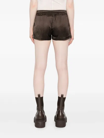 Rick Owens Stylish Boxers With Drawstring And Pockets In Brown
