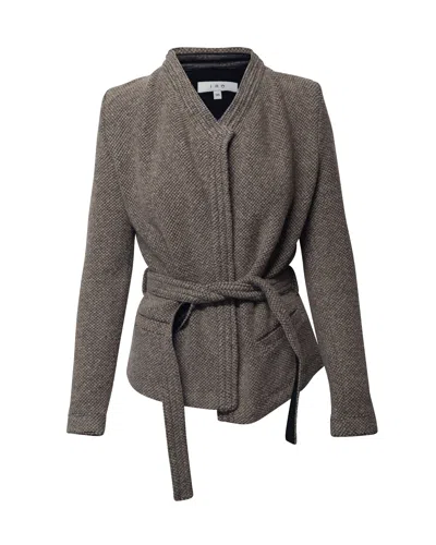 Iro Awa Wrap Jacket In Grey Wool In Gray
