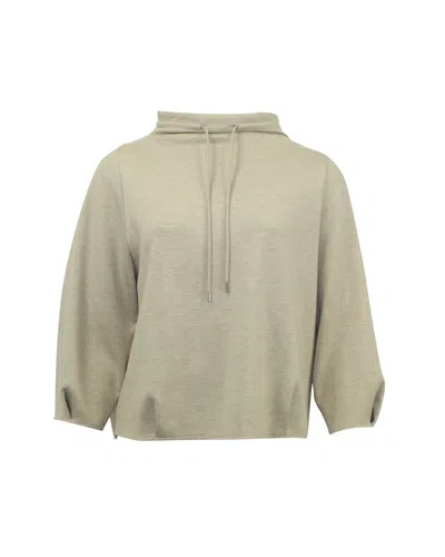 Theory Double Knit Drawstring Top In Beige Viscose In Neutral