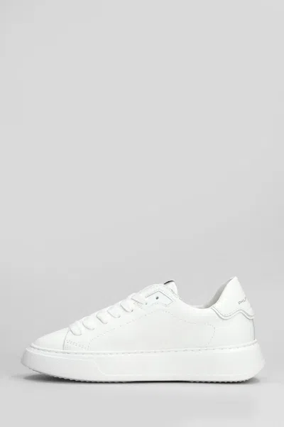 Philippe Model Temple Veau Leather Sneakers In White