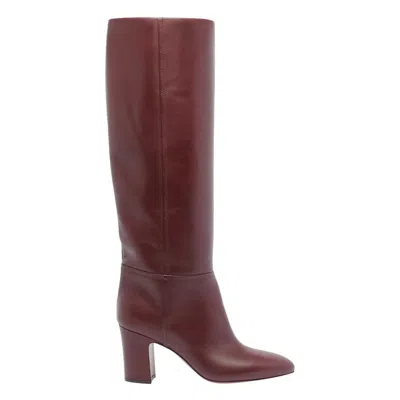 Paris Texas Lavinia Boot 75 High Heels Boots In Bordeaux Leather In Red