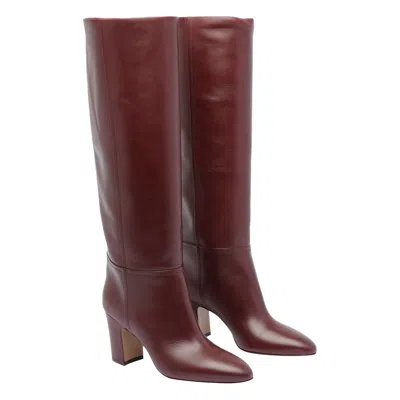 Paris Texas Lavinia Boot 75 High Heels Boots In Bordeaux Leather In Red
