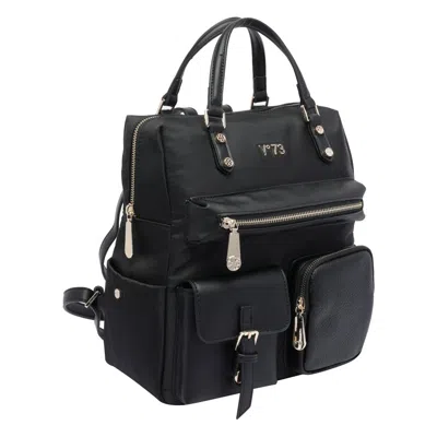 V73 Multi-pocket Top-handle Backpack In Black