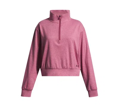 Under Armour Little And Big Girls Motion Lounge Zippered Sweatshirt In Pink