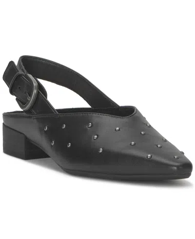 Lucky Brand Women's Brigeet Studded Slingback Low Block-heel Mules In Black