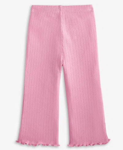 First Impressions Baby Girls Pointelle Flare Leggings In Pink